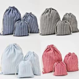 Package Pocket Storage Organizer Bag Cotton Fabric Drawstring Cosmetic Towel Cloth Stroage Bags Toiletry Bag Case