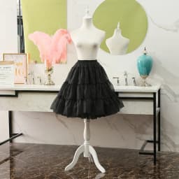 Puffy Short Organza Skirts Halloween Women's Crinoline Bridal Petticoat for Wedding Dress Ladies Girl Underskirt Rockabilly Tutu