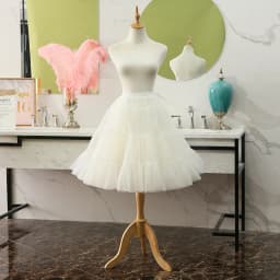Puffy Short Organza Skirts Halloween Women's Crinoline Bridal Petticoat for Wedding Dress Ladies Girl Underskirt Rockabilly Tutu