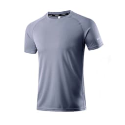 Solid Color Polyester T Shirts Men Clothing Gym Clothing Slim Fit Athletic Wear Camiseta Casual T-Shirt Running Ftness Tops Tees