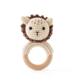 1PC Baby Ratter Toys Wooden Teether Crochet Animals BPA Free Rattle Toy Newborn Amigurumi Teether Baby Rattles Gifts For Newborn
