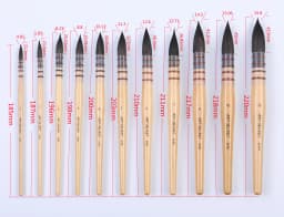 ArtSecret Stationery 20RQ Pure Squirrel Hair Paint Artistic Art Supplies Brushes For Watercolor Drawing