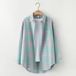 Loose Casual Style Women's Yellow Red Plaid Shirt 2023 New Womens Tops Large Size Long Sleeve Shirts Boutique Clothing