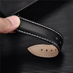Smooth Genuine Calfskin Leather Watchband 18mm 20mm 22mm 24mm Straps with Solid Automatic Butterfly Buckle Business Watch Band