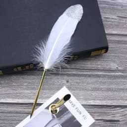1 Set Multicolor Retro Quill Dip Pen Turkey Feather Pen Quill Oblique + 5 Nibs+ Pen Set Gift Writing Tools Office School Supply