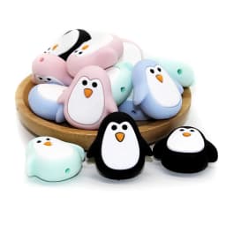 Cute-idea 5pcs Silicone Teether Beads Koala Elephant Animal Chewable Beads DIY Pacifier Chains Accessories BPA Free Baby Goods