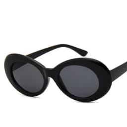 Goggle Glasses Oval Sunglasses Ladies Trendy Hot Vintage Retro Sunglasses Women's White Black Eyewear UV