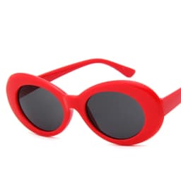 Goggle Glasses Oval Sunglasses Ladies Trendy Hot Vintage Retro Sunglasses Women's White Black Eyewear UV