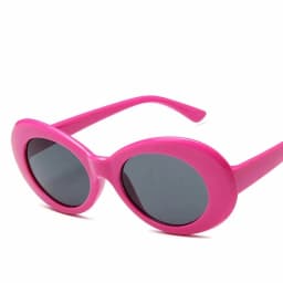 Goggle Glasses Oval Sunglasses Ladies Trendy Hot Vintage Retro Sunglasses Women's White Black Eyewear UV