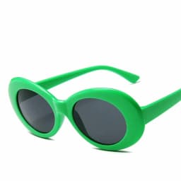 Goggle Glasses Oval Sunglasses Ladies Trendy Hot Vintage Retro Sunglasses Women's White Black Eyewear UV