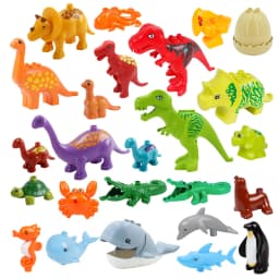 Big Size Building Blocks Accessories Shark Penguin Whale Dinosaur Compatible bricks Animals Interactive Educational Toys for Kid