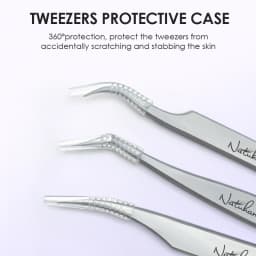 NATUHANA Anti-static Straight Eyelash Extension Tweezers Industrial Precision Curved Straight Lash Eyebrow Tweezers Makeup Tools