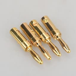 HIFIDIY LIVE 4PCS/Set 4mm Pure Copper Gold Plated Banana Plug Connector For Audio Video Speaker Adapter Terminal Connectors Kit
