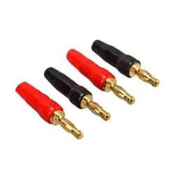 HIFIDIY LIVE 4PCS/Set 4mm Pure Copper Gold Plated Banana Plug Connector For Audio Video Speaker Adapter Terminal Connectors Kit