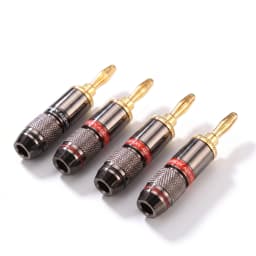 HIFIDIY LIVE 4PCS/Set 4mm Pure Copper Gold Plated Banana Plug Connector For Audio Video Speaker Adapter Terminal Connectors Kit