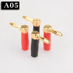 HIFIDIY LIVE 4PCS/Set 4mm Pure Copper Gold Plated Banana Plug Connector For Audio Video Speaker Adapter Terminal Connectors Kit