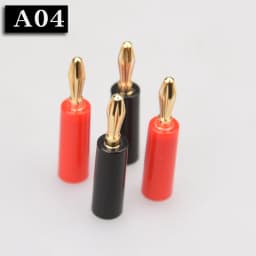 HIFIDIY LIVE 4PCS/Set 4mm Pure Copper Gold Plated Banana Plug Connector For Audio Video Speaker Adapter Terminal Connectors Kit