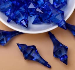 Camal 30Pcs Colorful 18*46mm Hanging Pendant Pointed Drop Chandelier Acrylic Crystal Bead Home Wedding Party Craft Decoration