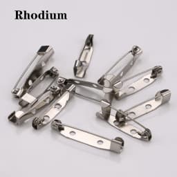 50pcs Brooch Pin Base with Hole Safety Pins Clips 15-35mm Brooch Settings Blank Accessories for Jewelry Making Wholesale DIY