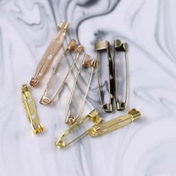 50pcs Brooch Pin Base with Hole Safety Pins Clips 15-35mm Brooch Settings Blank Accessories for Jewelry Making Wholesale DIY