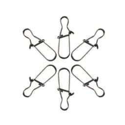 30Pcs/Lot Stainless Steel Hook Fast Clip Lock Snap Swivel Fishing Solid Rings Safety Snaps Fishing Hook Connector Fishing Tackle