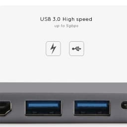 USB-C to RJ45 HDTV 4K USB 3.0 Type C 5 Port Hub Gigabit Ethernet 100/1000M Lan for Macbook Pro Air Thunderbolt 3 USB-C Charger