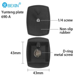 BEXIN Quick Release Plate Camera Plate Tripod Head Plate Adapter With 1/4 Screw For Yunteng Velbon 690 590 600 Camera Tripod