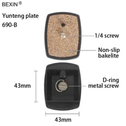 BEXIN Quick Release Plate Camera Plate Tripod Head Plate Adapter With 1/4 Screw For Yunteng Velbon 690 590 600 Camera Tripod