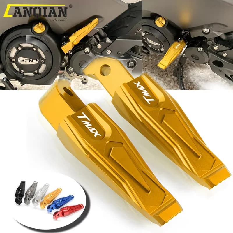 Rear Foot Pegs Rests Passenger Footrests For Yamaha Tmax 530 T-max dx sx 2012-2019 Tech Max Tmax 500 XP500 Tmax 560 2019-2023