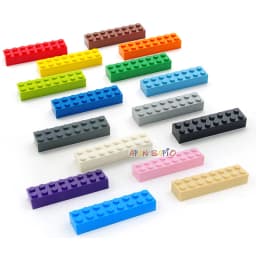 20pcs DIY Building Blocks Thick 2x8 Dots Educational Creative Toys for Children Figures Plastic Bricks Size Compatible With 3007