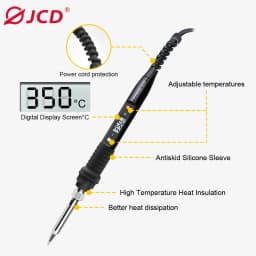 JCD 80W Electric Soldering Iron LCD Digital Display Adjustable Temperature Soldering Iron Tips 220V Welding Repair Tools 908S