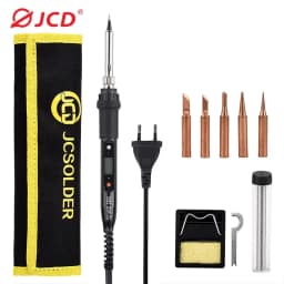 JCD 80W Electric Soldering Iron LCD Digital Display Adjustable Temperature Soldering Iron Tips 220V Welding Repair Tools 908S