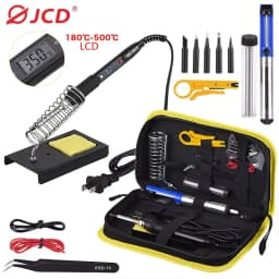 JCD 80W Electric Soldering Iron LCD Digital Display Adjustable Temperature Soldering Iron Tips 220V Welding Repair Tools 908S