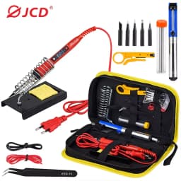 JCD 80W Electric Soldering Iron LCD Digital Display Adjustable Temperature Soldering Iron Tips 220V Welding Repair Tools 908S