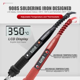 JCD 80W Electric Soldering Iron LCD Digital Display Adjustable Temperature Soldering Iron Tips 220V Welding Repair Tools 908S