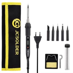 JCD 80W Electric Soldering Iron LCD Digital Display Adjustable Temperature Soldering Iron Tips 220V Welding Repair Tools 908S