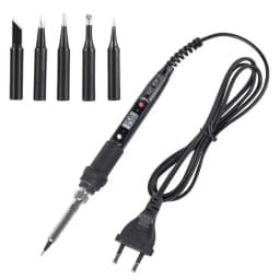 JCD 80W Electric Soldering Iron LCD Digital Display Adjustable Temperature Soldering Iron Tips 220V Welding Repair Tools 908S