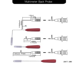 Back Probe Instrument Parts Accessories Test Probe Multimeter 2Mm Interface Very Diameter 0.7mm Fine Tester Puncture