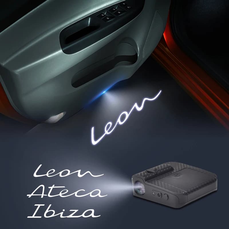 For Seat Ateca Leon Ibiza Logo Wireless Courtesy Car Door Projector LED Welcome Lights Decor