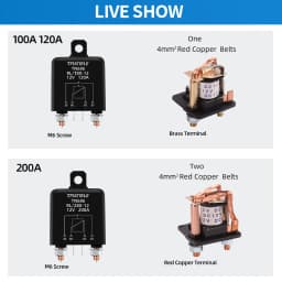 High Current Relay Starting relay 200A 120A 100A 12V 24V Power Automotive Heavy Current Start relay Car relay Truck Motor