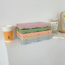 New Mini Plastic Stackable Foldable Stationary Holder Simple Cute Student Office Desktop Storage Box Stationery Home Organizer