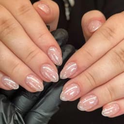 24pcs/Box Long Coffin False Nails Art Rose with Glue Wearable Nude Pink White Color Jelly Nails Tips Full Cover Press on Nails