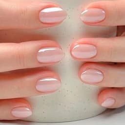 24pcs/Box Long Coffin False Nails Art Rose with Glue Wearable Nude Pink White Color Jelly Nails Tips Full Cover Press on Nails