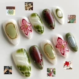 24pcs/Box Long Coffin False Nails Art Rose with Glue Wearable Nude Pink White Color Jelly Nails Tips Full Cover Press on Nails