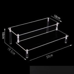 1-5 Tier Acrylic Display Stand Clear Display Riser Rack for Cupcake Perfume Doll Décor Organizer Amiibo Funko POP Figures DC05