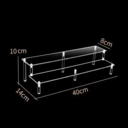 1-5 Tier Acrylic Display Stand Clear Display Riser Rack for Cupcake Perfume Doll Décor Organizer Amiibo Funko POP Figures DC05