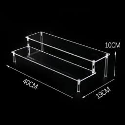 1-5 Tier Acrylic Display Stand Clear Display Riser Rack for Cupcake Perfume Doll Décor Organizer Amiibo Funko POP Figures DC05