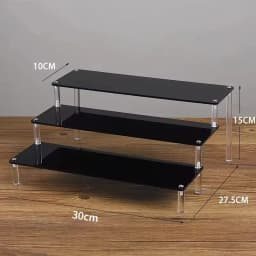 1-5 Tier Acrylic Display Stand Clear Display Riser Rack for Cupcake Perfume Doll Décor Organizer Amiibo Funko POP Figures DC05