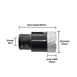 1pc Dry Diamond Porcelain Drilling Core Bits Ceramic Tile Hole Saw Cutter Granite Marble Drill Bits with M14 Thread Opener