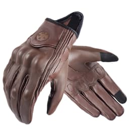 Suomy Vinatge Goatskin Motorcycle Gloves Summer Men Brown Retro Leather Motorbike Motocross Glove Lady Motorcyclist Guantes